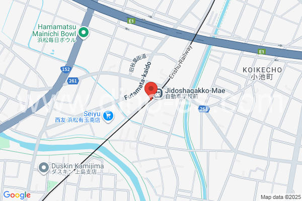 自動車学校前メンズエステの地図です。map of Jidōshagakkōmae station where spa and massage salons are located