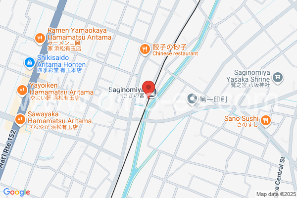 さぎの宮メンズエステの地図です。map of Saginomiya station where spa and massage salons are located