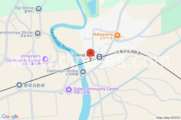 フルーツパークメンズエステの地図です。map of Fruits Park station where spa and massage salons are located