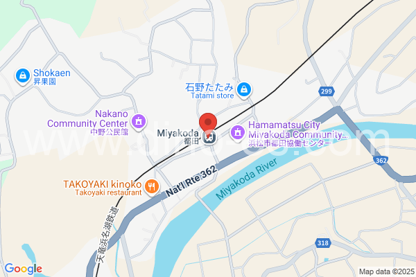 都田メンズエステの地図です。map of Miyakoda station where spa and massage salons are located