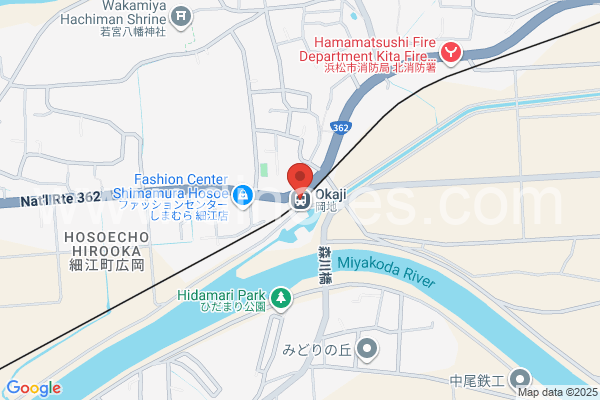 気賀高校前メンズエステの地図です。map of Kiga Kōkō Mae station where spa and massage salons are located