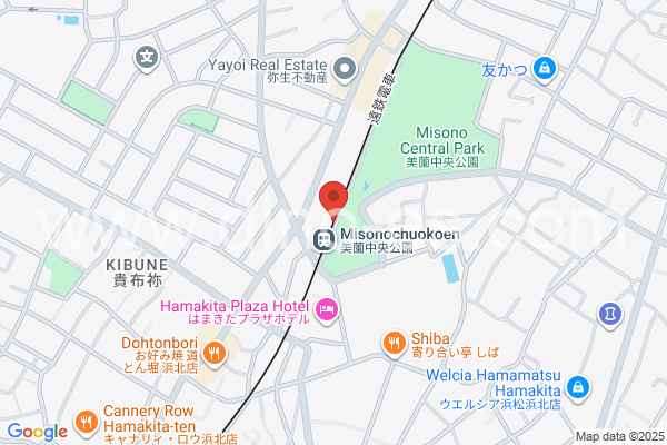 美薗中央公園メンズエステの地図です。map of Misono-Chūōkōen station where spa and massage salons are located