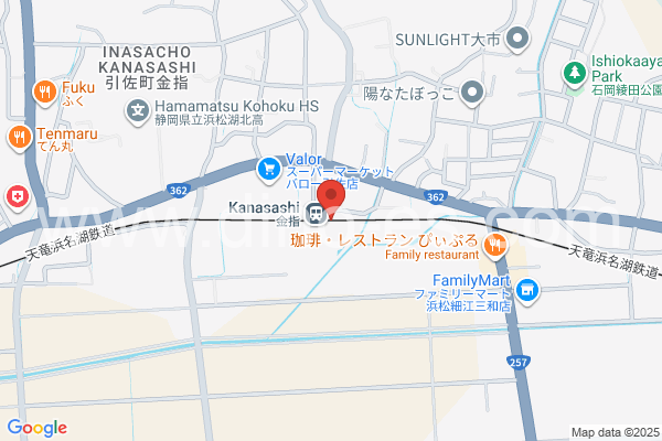 金指メンズエステの地図です。map of Kanasashi station where spa and massage salons are located