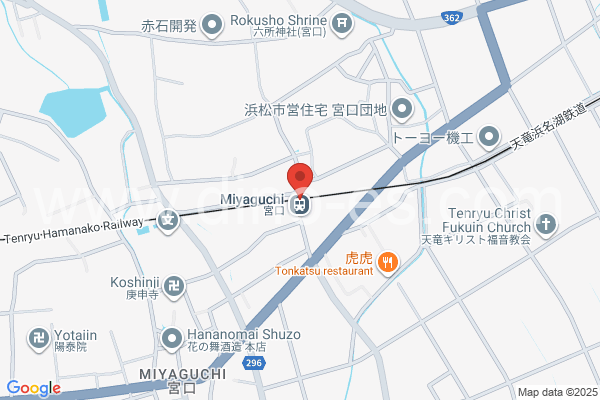 宮口メンズエステの地図です。map of Miyaguchi station where spa and massage salons are located