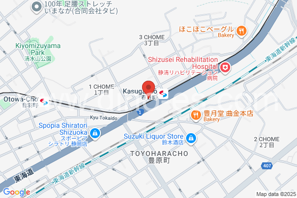 春日町メンズエステの地図です。map of Kasugachō station where spa and massage salons are located