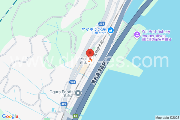 由比メンズエステの地図です。map of Yui station where spa and massage salons are located