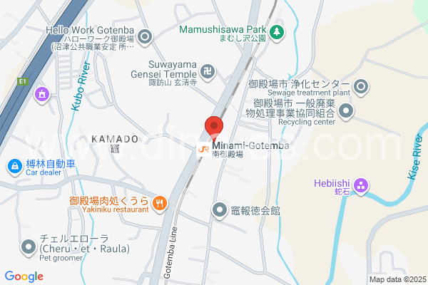 南御殿場メンズエステの地図です。map of Minami-Gotemba station where spa and massage salons are located