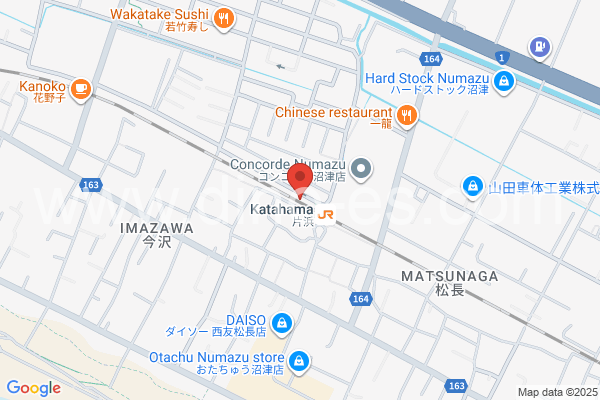 片浜メンズエステの地図です。map of Katahama station where spa and massage salons are located