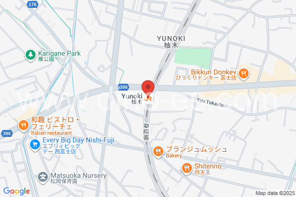 柚木(ＪＲ)メンズエステの地図です。map of Yunoki station where spa and massage salons are located