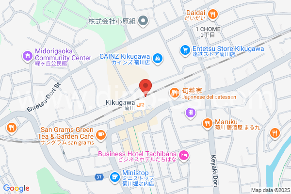 菊川(静岡)メンズエステの地図です。map of Kikugawa station where spa and massage salons are located