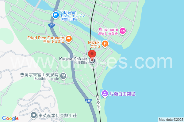 片瀬白田メンズエステの地図です。map of Katase-Shirata station where spa and massage salons are located