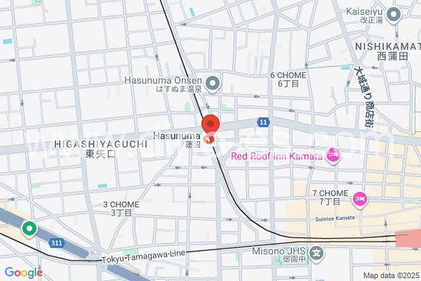 蓮沼メンズエステの地図です。map of Hasunuma station where spa and massage salons are located