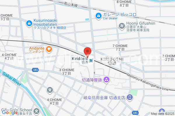 切通メンズエステの地図です。map of Kiridōshi station where spa and massage salons are located
