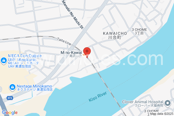 美濃川合メンズエステの地図です。map of Mino-Kawai station where spa and massage salons are located