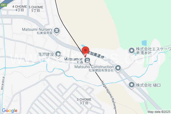 松森メンズエステの地図です。map of Matsumori station where spa and massage salons are located