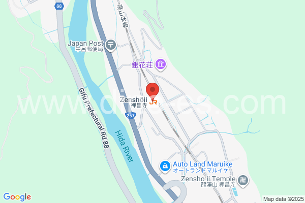 禅昌寺メンズエステの地図です。map of Zenshōji station where spa and massage salons are located