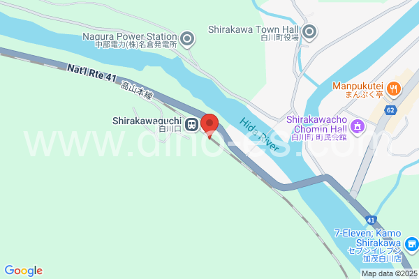 白川口メンズエステの地図です。map of Shirakawaguchi station where spa and massage salons are located