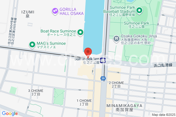 住之江公園メンズエステの地図です。map of Suminoekōen station where spa and massage salons are located