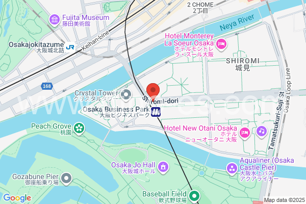 大阪ビジネスパークメンズエステの地図です。map of Osaka Business Park station where spa and massage salons are located