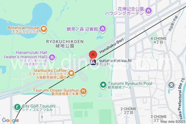 鶴見緑地メンズエステの地図です。map of Tsurumiryokuchi station where spa and massage salons are located
