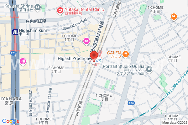 東淀川メンズエステの地図です。map of Higashi-Yodogawa station where spa and massage salons are located