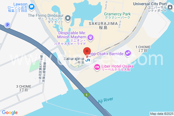桜島メンズエステの地図です。map of Sakurajima station where spa and massage salons are located
