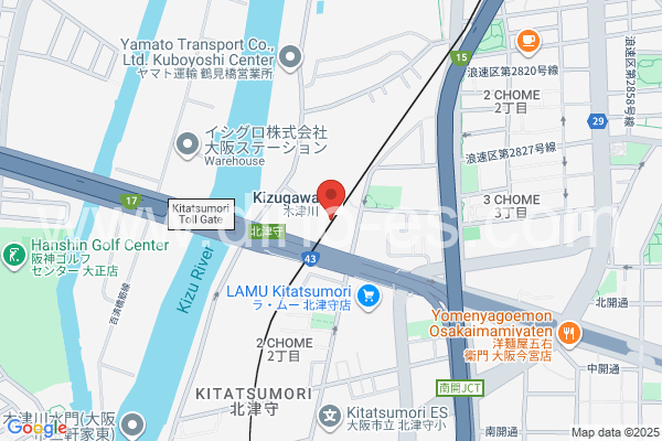 木津川メンズエステの地図です。map of Kizugawa station where spa and massage salons are located