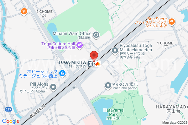 栂・美木多メンズエステの地図です。map of Toga-Mikita station where spa and massage salons are located