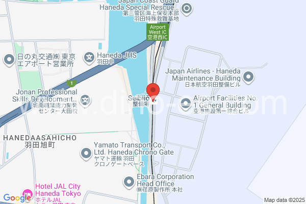 整備場メンズエステの地図です。map of Seibijō station where spa and massage salons are located