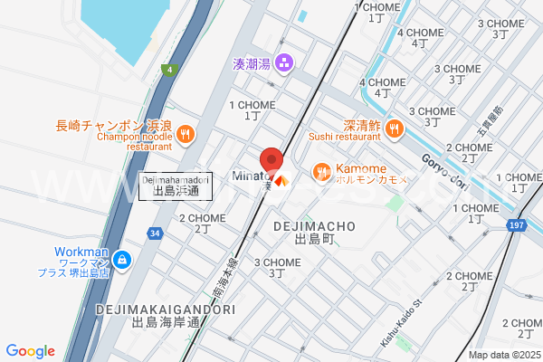 湊メンズエステの地図です。map of Minato station where spa and massage salons are located