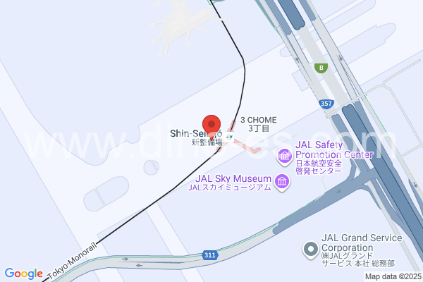 新整備場メンズエステの地図です。map of Shin-Seibijō station where spa and massage salons are located