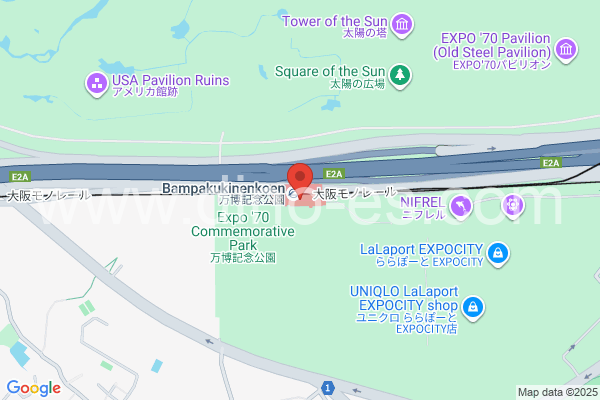 万博記念公園(大阪)メンズエステの地図です。map of Bampaku-kinen-kōen station where spa and massage salons are located