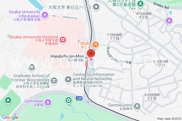 阪大病院前メンズエステの地図です。map of Handaibyōinmae station where spa and massage salons are located
