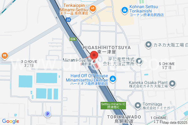 南摂津メンズエステの地図です。map of Minami-Settsu station where spa and massage salons are located