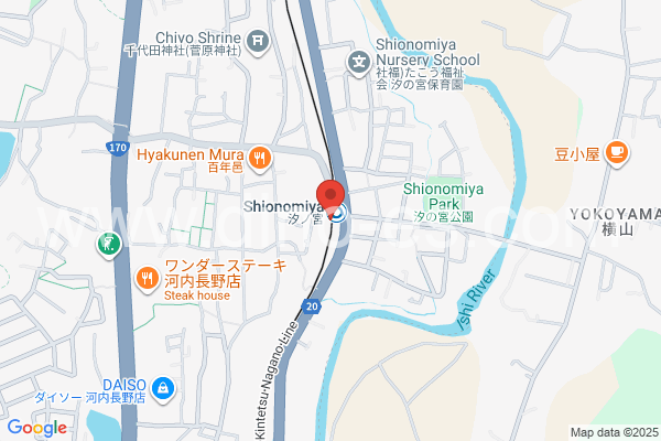 汐ノ宮メンズエステの地図です。map of Shionomiya station where spa and massage salons are located