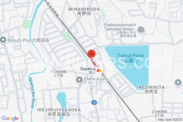 狭山メンズエステの地図です。map of Sayama station where spa and massage salons are located