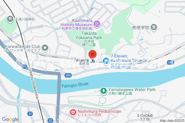 高井田(ＪＲ)メンズエステの地図です。map of Takaida station where spa and massage salons are located
