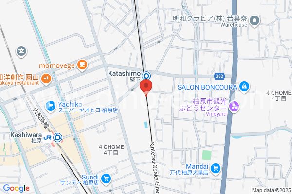 堅下メンズエステの地図です。map of Katashimo station where spa and massage salons are located