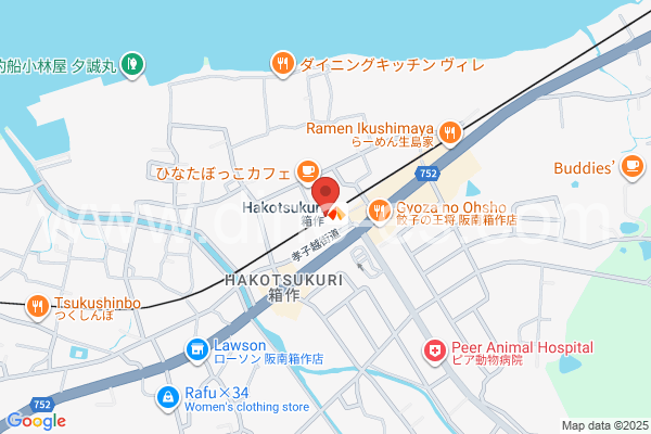 箱作メンズエステの地図です。map of Hakotsukuri station where spa and massage salons are located