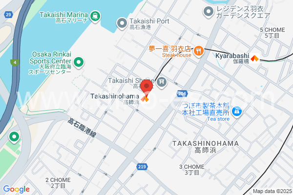 高師浜メンズエステの地図です。map of Takashinohama station where spa and massage salons are located