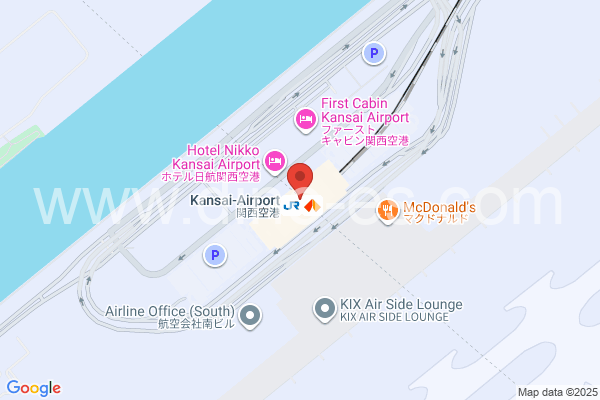 関西空港メンズエステの地図です。map of Kansai Airport station where spa and massage salons are located