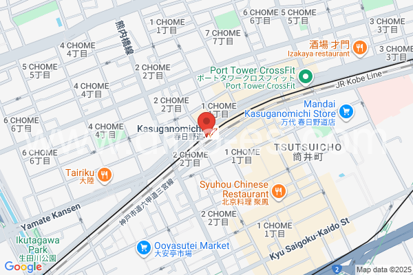 春日野道メンズエステの地図です。map of Kasuganomichi station where spa and massage salons are located