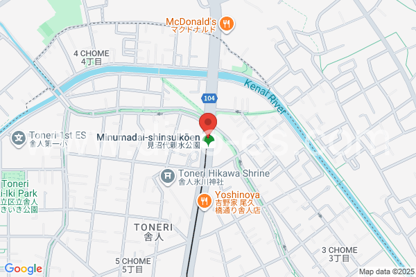 見沼代親水公園メンズエステの地図です。map of Minumadai-shinsuikōen station where spa and massage salons are located