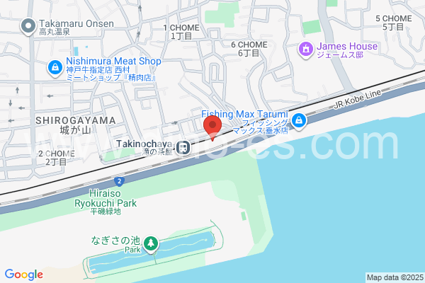 滝の茶屋メンズエステの地図です。map of Takinochaya station where spa and massage salons are located