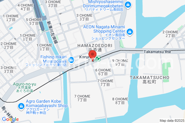 苅藻メンズエステの地図です。map of Karumo station where spa and massage salons are located