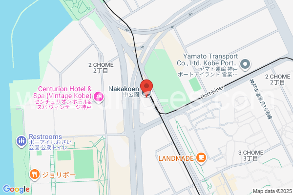 中公園メンズエステの地図です。map of Nakakōen station where spa and massage salons are located