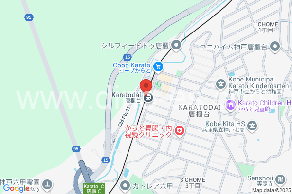 唐櫃台メンズエステの地図です。map of Karatodai station where spa and massage salons are located