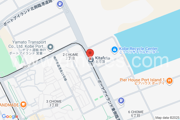 北埠頭メンズエステの地図です。map of Kitafutō station where spa and massage salons are located