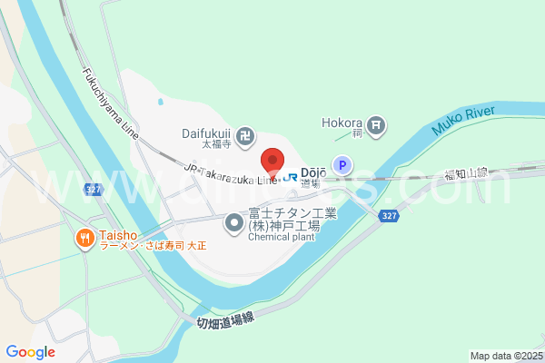 道場メンズエステの地図です。map of Dōjō station where spa and massage salons are located
