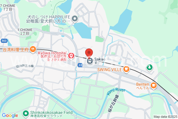 栄(兵庫)メンズエステの地図です。map of Sakae station where spa and massage salons are located